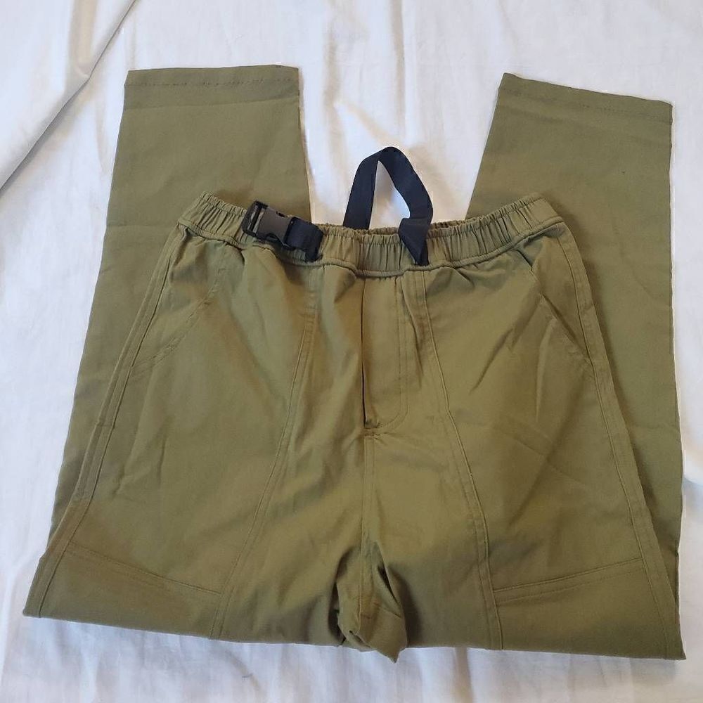 Army Green Buckle Waist Cargo Pants S